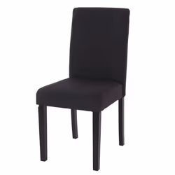 Chaise de salle a manger cuisine en tissu gris anthracite pieds en bois clair design moderne 04_0002358