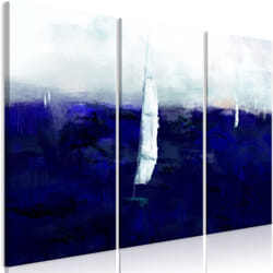 Tableau toile de décoration murale impression premium en 3 parties sur châssis en bois motif Mémoire maritime 60x40cm 110017803