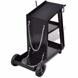 Ce chariot pour poste de soudure d'une structure robuste en acier. Doté de 3 étagères, ce chariot est un bon choix pour trans ...