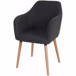 Chaise de salle à manger bureau, design rétro des années 50 textile, gris, pieds légers Ce fauteuil s'adapte parfaitement à n ...