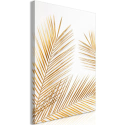 Décoshop26 - Tableau toile de décoration murale impression premium en 1 partie sur châssis en bois motif Feuilles de palmier dorées 20x30 cm 110016045