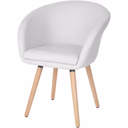 Chaise de salle à manger chaise de cuisine, design rétro des années 50 synthétique, blanc Ce fauteuil s'adapte parfaitement à ...