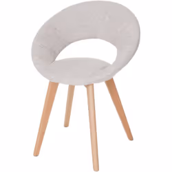 Chaise de salle à manger design rétro des années 50 textile, crème/gris Cette chaise ravit par son superbe look et sa bonne f ...