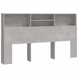 Tête de lit - Non spécifié - 180x19x1035 cm - MDF gris - Rangement intégré - Style contemporain