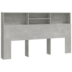 Tête de lit - Non spécifié - 180x19x1035 cm - MDF gris - Rangement intégré - Style contemporain