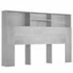 Tête de lit - Non spécifié - 160x19x1035 cm - MDF gris - Style contemporain - Rangement intégré