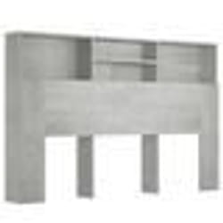 Tête de lit - Non spécifié - 160x19x1035 cm - MDF gris - Style contemporain - Rangement intégré