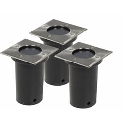 Helloshop26 - Set de 3 spot extérieur encastrable carré luminaire décoration