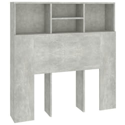 Tête de lit avec rangement accessoire de lit table de chevet etagère 100 par 19 par 1035 MDF gris