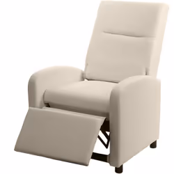 Fauteuil TV relax, synthétique pliable 99x70x75cm synthétique crème Si vous avez besoin de vous détendre, il n'y a presque ri ...