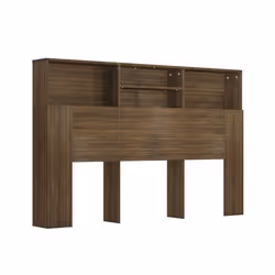 Tête de lit - MDF - 160x19x1035 cm - Marron - Contemporain - Rangement intégré