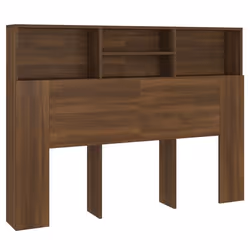 Tête de lit avec rangement accessoire de lit table de chevet etagère 140 par 19 par 1035 MDF marron