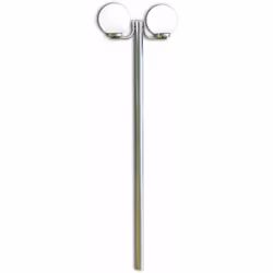 Fabriqué en acier inoxydable (inox), ce lampadaire habillera élégamment l'extérieur de votre maison. Ses têtes de 25 cm de di ...