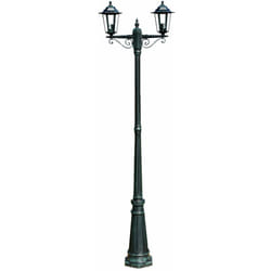 Lampadaire extérieur double vert 215 cm luminaire décoration