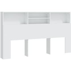 Décoshop26 - Tête de lit avec rangement accessoire de lit table de chevet étagère 180 x 19 x 103,5 cm mdf blanc TDL0200103