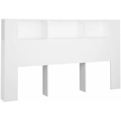 Décoshop26 - Tête de lit avec rangement accessoire de lit table de chevet étagère 180 x 18,5 x 104,5 cm mdf blanc TDL0200104