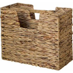 Décoshop26 - Porte-revues en jacinthe d'eau tressée 2 compartiments 40x34x20 cm DIV06013