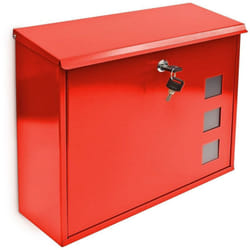 Helloshop26 - Boite aux lettres design contemporain murale rouge jardin extérieur
