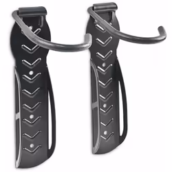 Support mural pour vélo en tôle d'acier noire Dimensions : env. 10x26,5x12 cm Stockage pour vélo pratique x 2 Convient à des ...