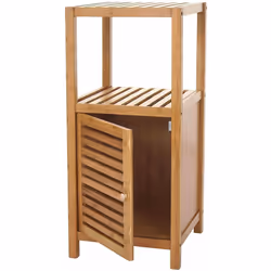 Armoire/étagère salle de bain en Bambou avec porte magnétique Dimensions (environ): Hauteur: 80 cm Largeur: 36 cm Profondeur: ...