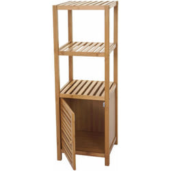 Décoshop26 - Etagère armoire meuble pour salle de bain en bambou 110x36x34 cm SDB04023