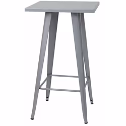 Table haute, mange debout style industriel Matériau: métal revêtu de poudre Epaisseur du matériel: 2 mm Couleur: gris Pieds c ...