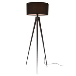 Lampadaire - Faro - Tripode - 153 cm - Métal et tissu - Noir