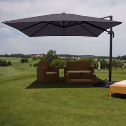 Décoshop26 04_0003442 parasol de terrasse Parasol d'aire de jeux commerciale Rectangle Anthracite