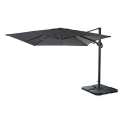 Décoshop26 04_0003294 parasol de terrasse Parasol d'aire de jeux commerciale Carré Anthracite, Noir