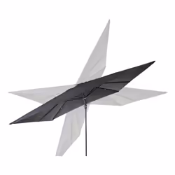 Décoshop26 04_0003294 parasol de terrasse Parasol d'aire de jeux commerciale Carré Anthracite, Noir