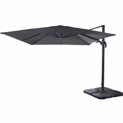 Décoshop26 04_0003444, Parasol d'aire de jeux commerciale, Rectangle, Noir, Polyester, Aluminium, Aluminium