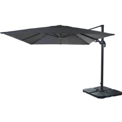 Décoshop26 04_0003444 parasol de terrasse Parasol d'aire de jeux commerciale Rectangle Noir