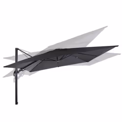 Décoshop26 04_0003444 parasol de terrasse Parasol d'aire de jeux commerciale Rectangle Noir