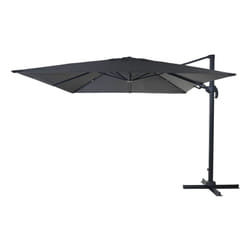 Décoshop26 04_0003291 parasol de terrasse Parasol d'aire de jeux commerciale Carré Anthracite, Noir
