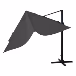 Décoshop26 04_0003291 parasol de terrasse Parasol d'aire de jeux commerciale Carré Anthracite, Noir