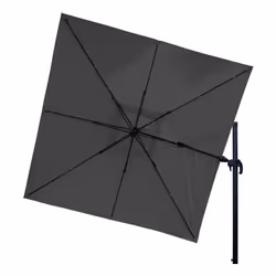 Décoshop26 04_0003291 parasol de terrasse Parasol d'aire de jeux commerciale Carré Anthracite, Noir
