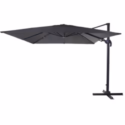 Décoshop26 04_0003440, Parasol d'aire de jeux commerciale, Rectangle, Noir, Polyester, Aluminium, Aluminium