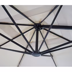 Décoshop26 04_0003293 parasol de terrasse Parasol d'aire de jeux commerciale Carré Noir, Crème