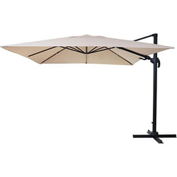 Décoshop26 04_0003290 parasol de terrasse Parasol d'aire de jeux cantilever Rond Noir, Crème
