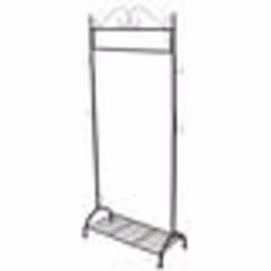 Portant / porte manteau en fer avec support chaussure et 4 patères MED05030