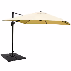 Décoshop26 04_0003313, Parasol d'aire de jeux commerciale, Rectangle, Crème, Polyester, Aluminium, Aluminium