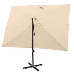 Décoshop26 04_0003313 parasol de terrasse Parasol d'aire de jeux commerciale Rectangle Crème