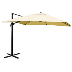 Décoshop26 04_0003302 parasol de terrasse Parasol d'aire de jeux commerciale Rectangle Aluminium, Crème