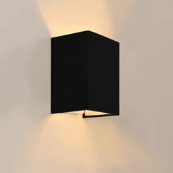 Helloshop26 - Lampe murale applique angulaire e27 60 watts 20 cm abat-jour en linge noir
