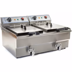 Description générale La double friteuse électrique de 2x16 litres est idéale pour un usage professionnel dans le secteur de l ...