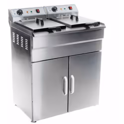 La double friteuse électrique sur coffre de 2x16 litres a été conţue pour un usage professionnel dans la gastronomie. Pour sa ...