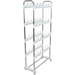 Etagère à chaussures sur roulettes rangement pour 48 paires blanc MED05037