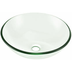 Lavabo vasque de verre trempé rond diamètre 42cm