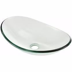 LAVABO Qualités: - Matériel: verre - Couleur: transparent - Dimensions (Lo x La xH): 47 x 30,5 x 13 cm - Système d'évacuation ...