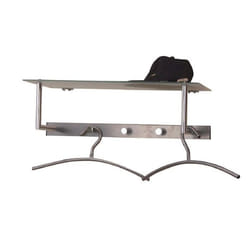 Porte-manteau mural - Décoshop26 - MED05077 - Métal - 3 patères - Étagère en verre